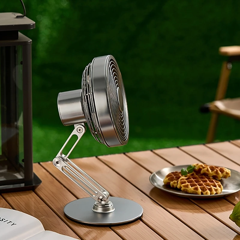 Brehn | Höhenverstellbarer Standfuß Kompakt Turbo Mini Tischventilator