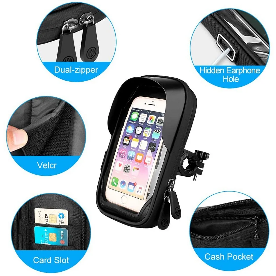 Brehn | Motorradlenker Wasserdichter Universeller Handyhalter