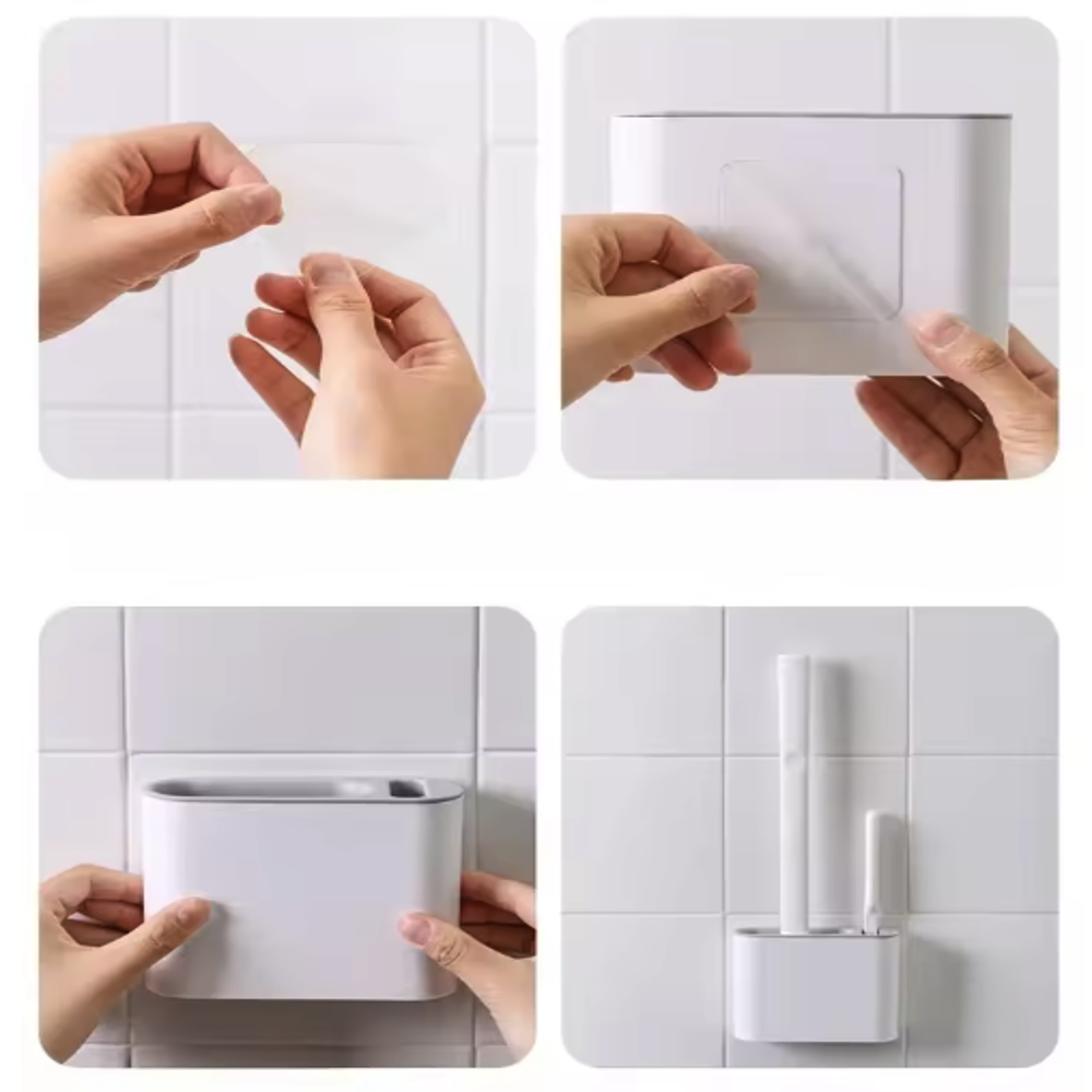 Silikon-Toilettenbürste mit Wandhalterung | Brehn