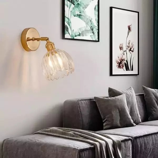 Retro – Wandleuchte in Tulpenform aus Glas