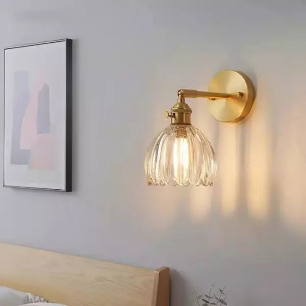 Retro – Wandleuchte in Tulpenform aus Glas