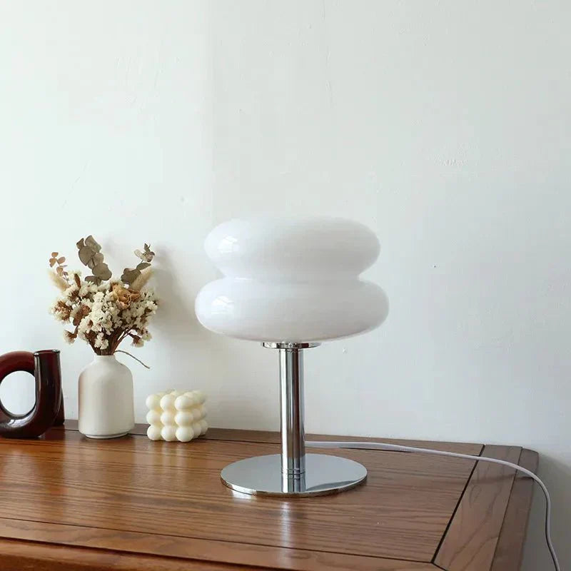 Brehn | Retro Macaron Tischlampe aus farbigem Glas