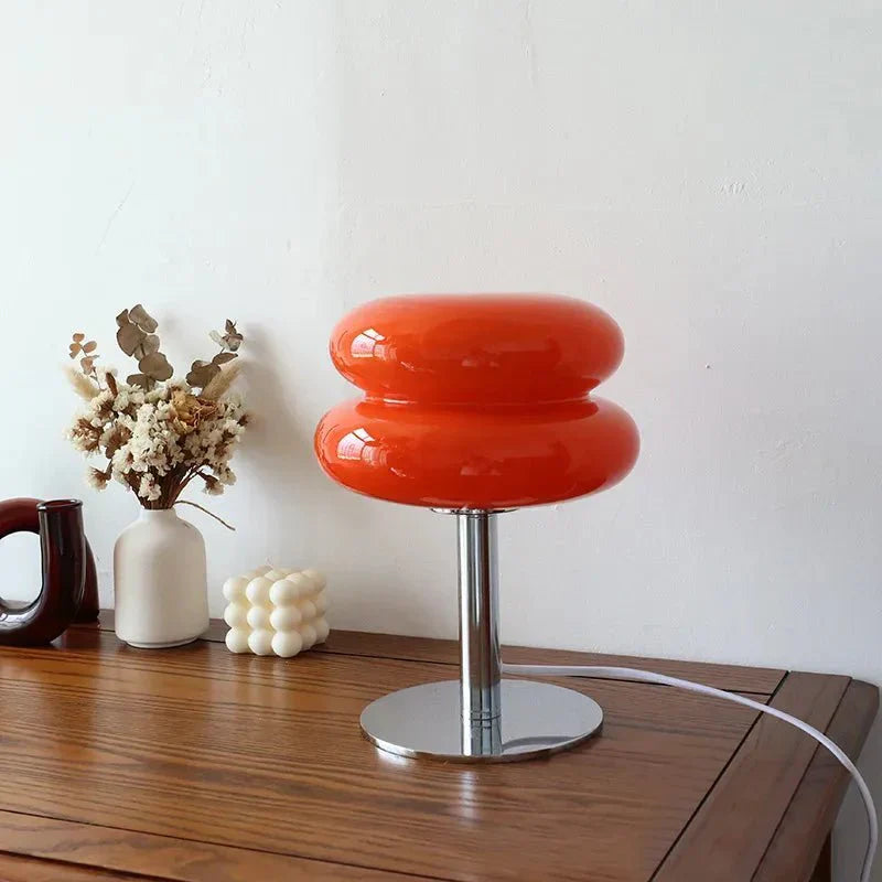 Brehn | Retro Macaron Tischlampe aus farbigem Glas