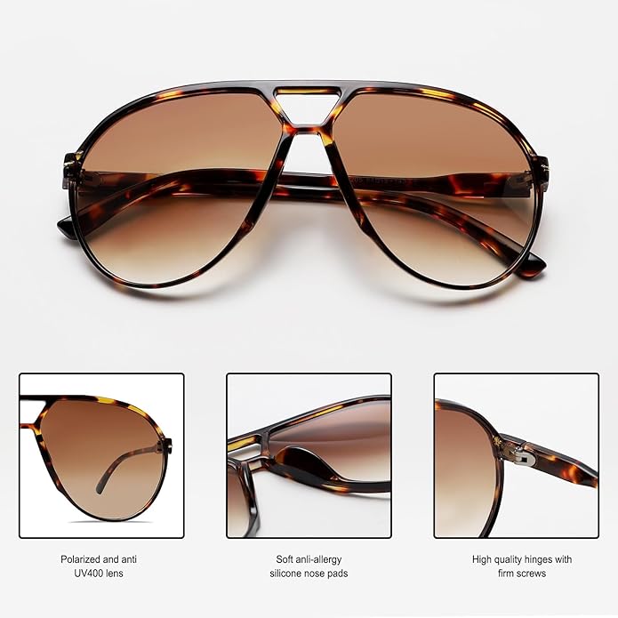 Aviator Oversize Sonnenbrille Retro UV400 | Brehn