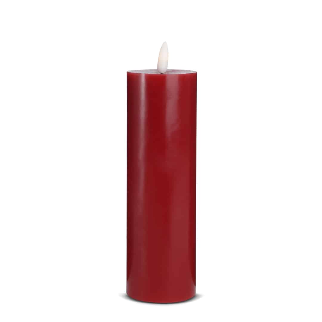 LED Kerze (1 Stück) mit realistischer 3D Flamme 5 x 20 cm | Brehn