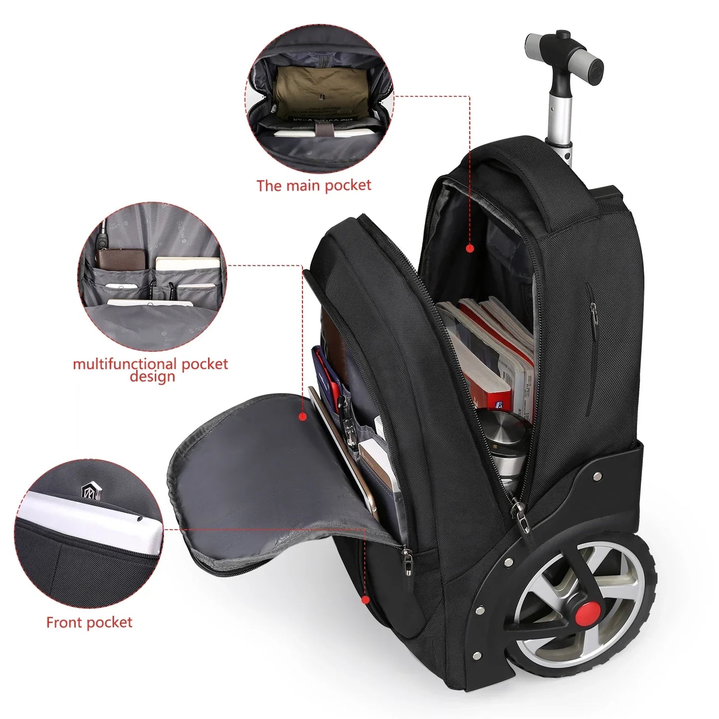 Rolling Laptop Backpack – Helsinki | Brehn