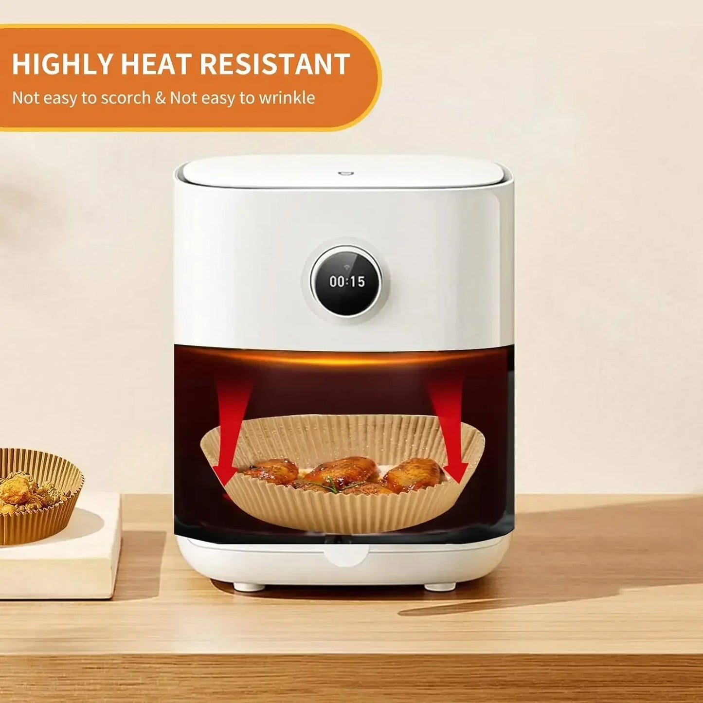 Runde Air Fryer Papiere Einweggeschirr Antihaftbackpapiere Mikrowellengeeignet | Brehn