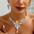 Brehn | Abgerundetes Diamant Glammer Halsketten- und Ohrring-Set