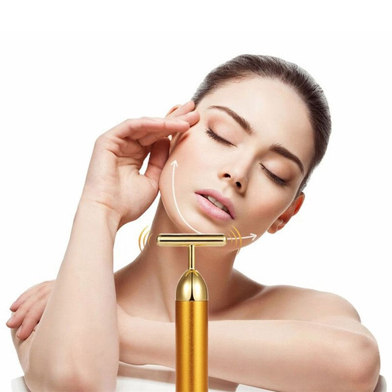 Brehn | Energy 24K Gold T Beauty Bar Gesichtsroller-Massagegerät