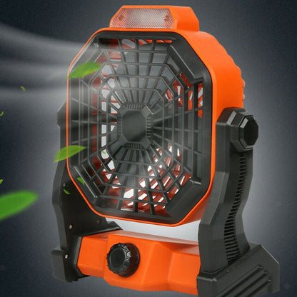 Tragbarer solarbetriebener wiederaufladbarer Campingzeltventilator | Brehn