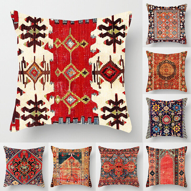 Ethnic Boho Mandala Print Linen Throw Pillow Cover Sofa Pillow Cover Home Decor # Brehn