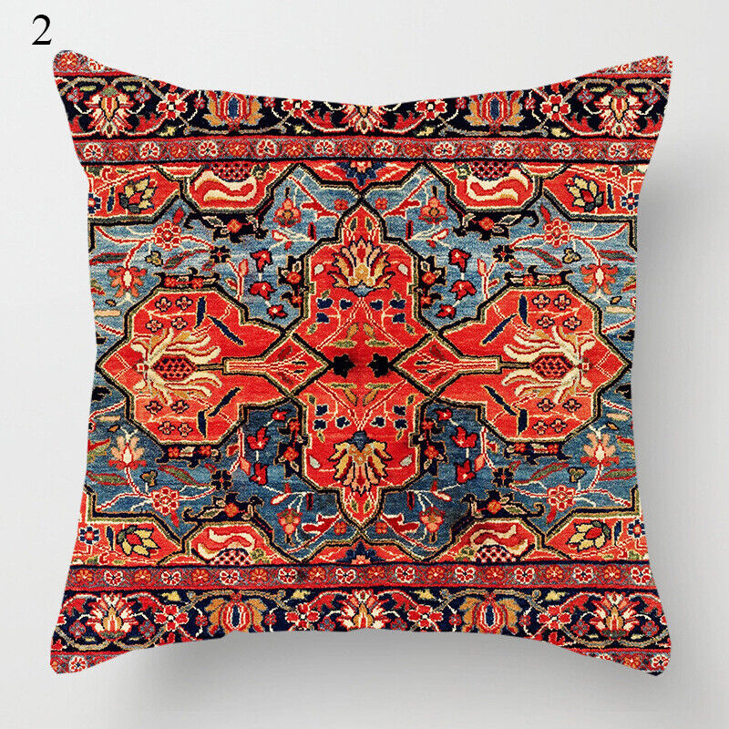 Ethnic Boho Mandala Print Linen Throw Pillow Cover Sofa Pillow Cover Home Decor # Brehn