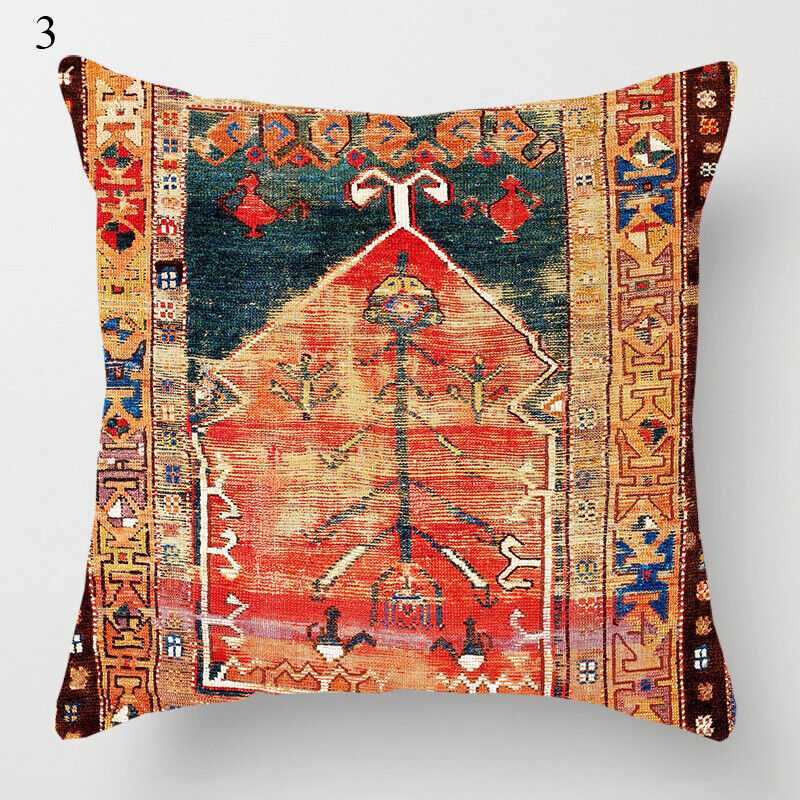 Ethnic Boho Mandala Print Linen Throw Pillow Cover Sofa Pillow Cover Home Decor # Brehn
