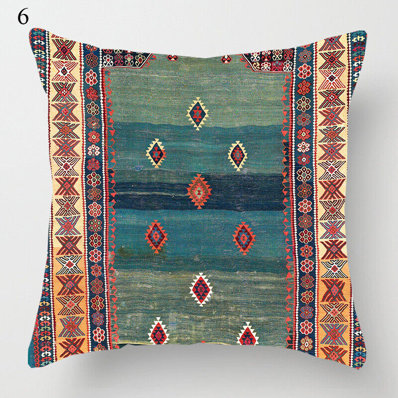 Ethnic Boho Mandala Print Linen Throw Pillow Cover Sofa Pillow Cover Home Decor # Brehn