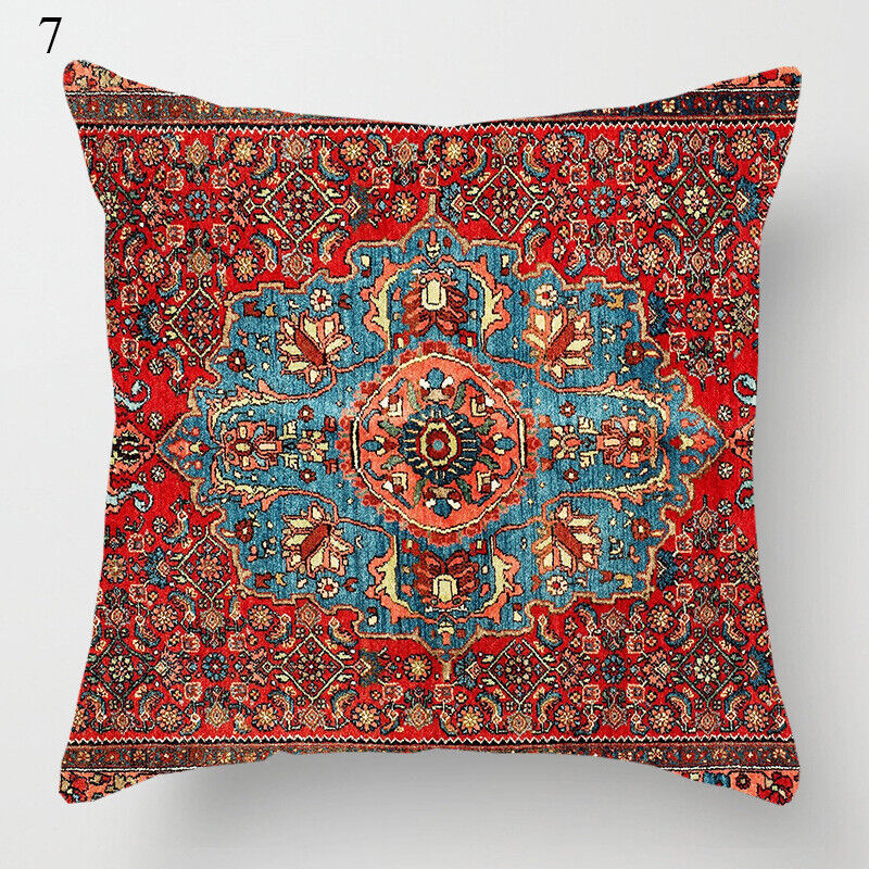 Ethnic Boho Mandala Print Linen Throw Pillow Cover Sofa Pillow Cover Home Decor # Brehn