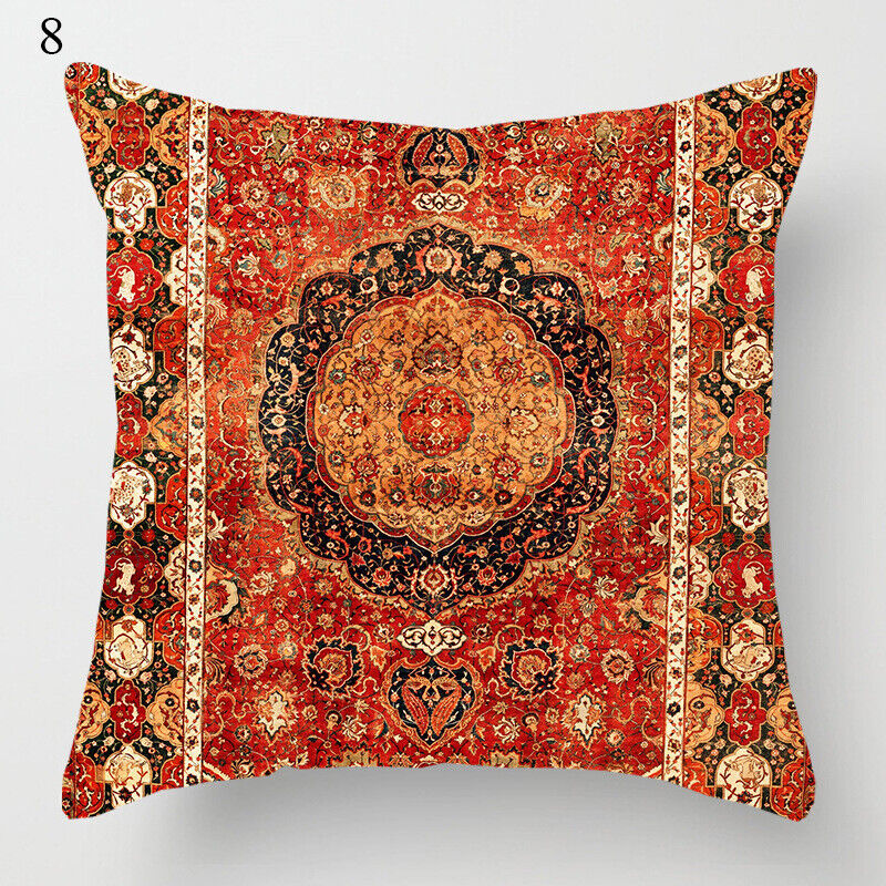 Ethnic Boho Mandala Print Linen Throw Pillow Cover Sofa Pillow Cover Home Decor # Brehn