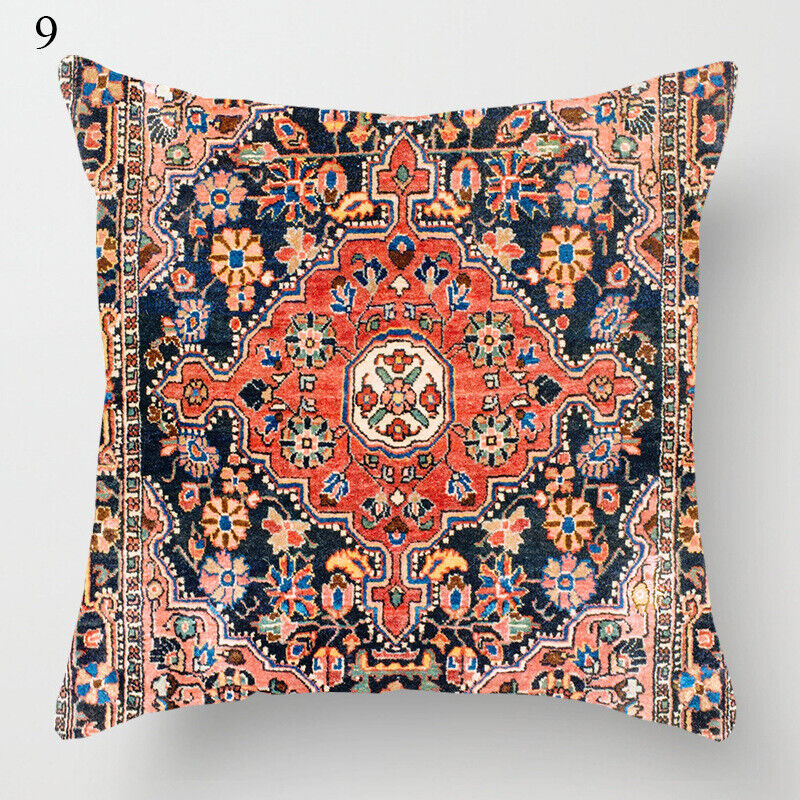 Ethnic Boho Mandala Print Linen Throw Pillow Cover Sofa Pillow Cover Home Decor # Brehn