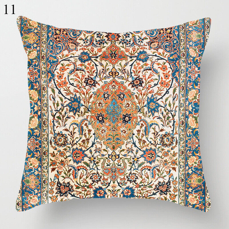 Ethnic Boho Mandala Print Linen Throw Pillow Cover Sofa Pillow Cover Home Decor # Brehn