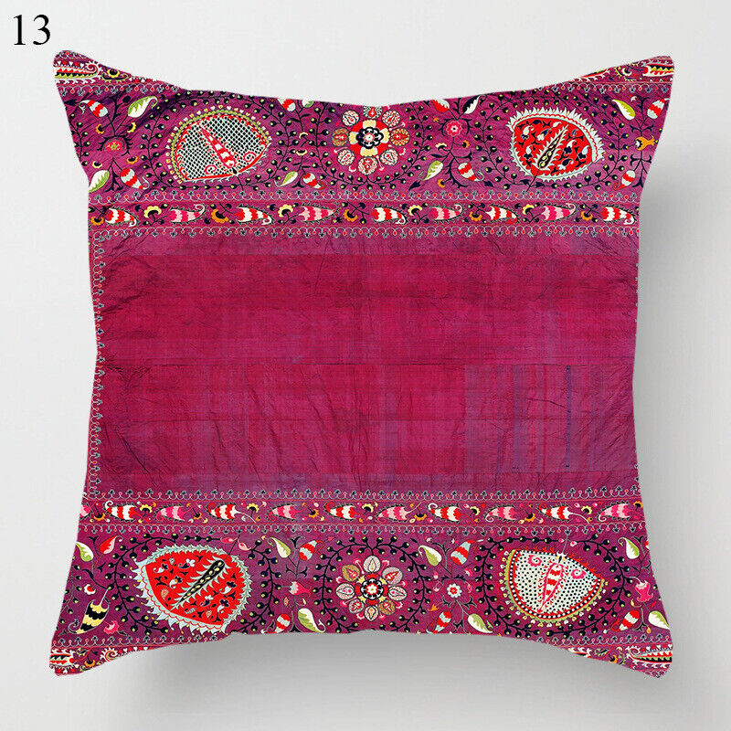 Ethnic Boho Mandala Print Linen Throw Pillow Cover Sofa Pillow Cover Home Decor # Brehn