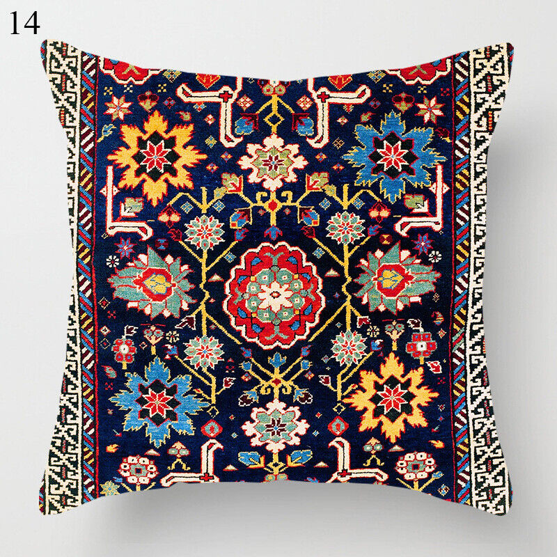 Ethnic Boho Mandala Print Linen Throw Pillow Cover Sofa Pillow Cover Home Decor # Brehn
