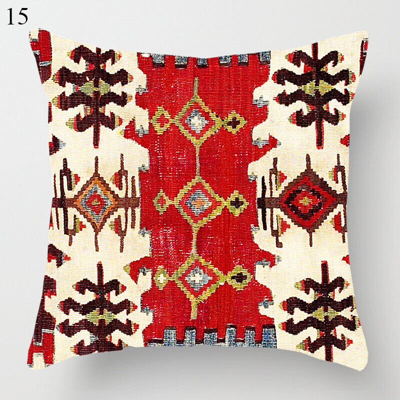 Ethnic Boho Mandala Print Linen Throw Pillow Cover Sofa Pillow Cover Home Decor # Brehn