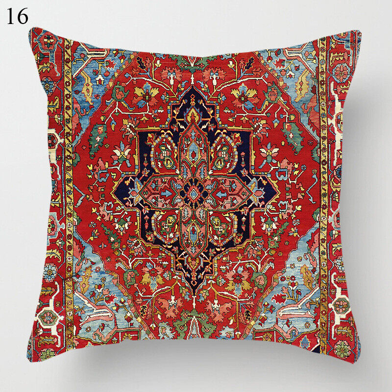 Ethnic Boho Mandala Print Linen Throw Pillow Cover Sofa Pillow Cover Home Decor # Brehn