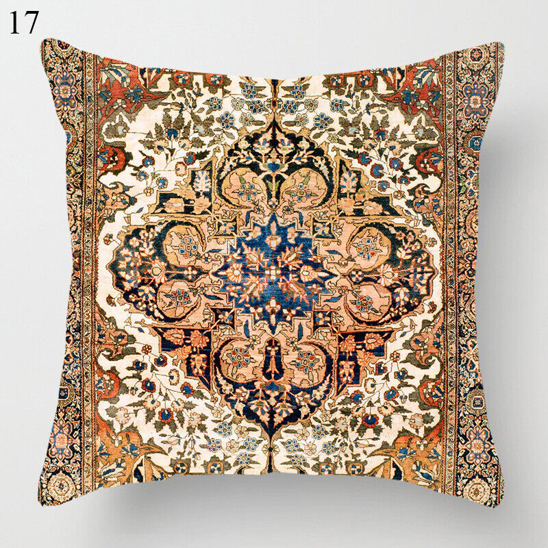 Ethnic Boho Mandala Print Linen Throw Pillow Cover Sofa Pillow Cover Home Decor # Brehn