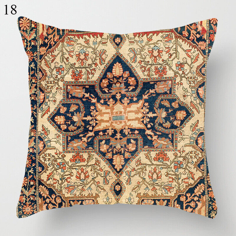 Ethnic Boho Mandala Print Linen Throw Pillow Cover Sofa Pillow Cover Home Decor # Brehn