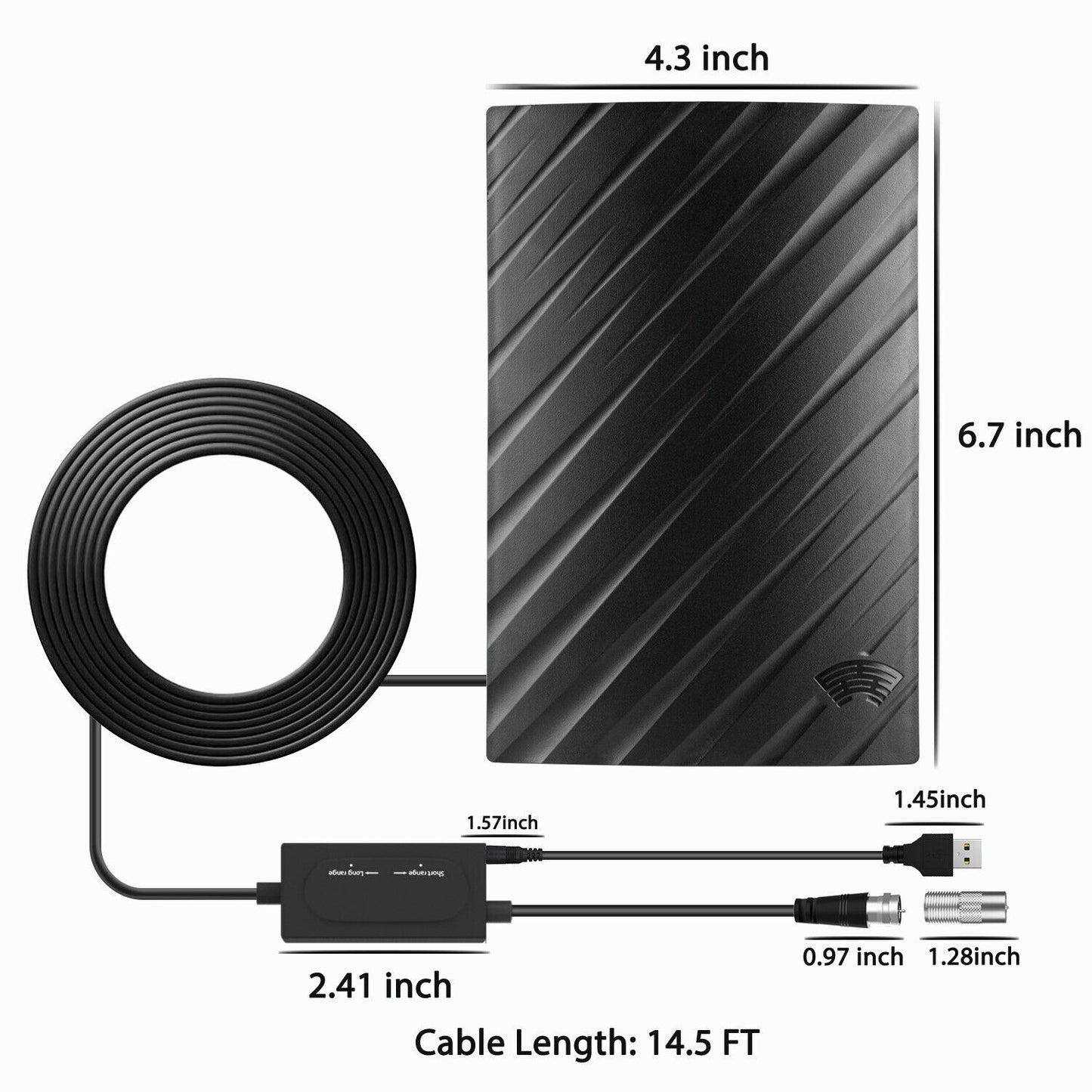Brehn | Reichweite Indoor HDTV 4K Digitalantenne 600 Meilen
