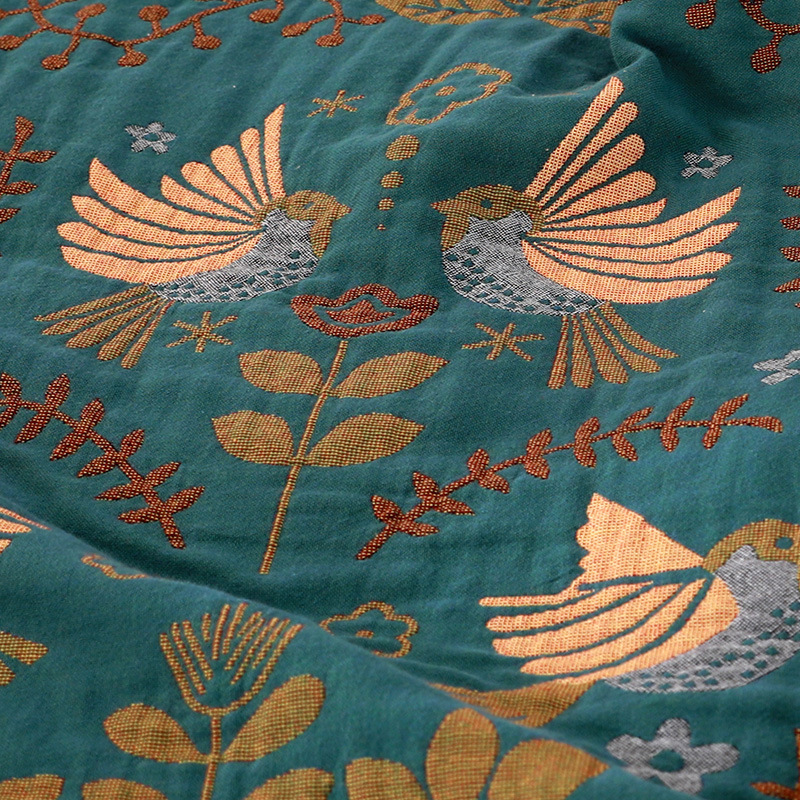 Premium Wendbare Skandinavische Vogel-Wurfdecke - Extra Weich Brehn