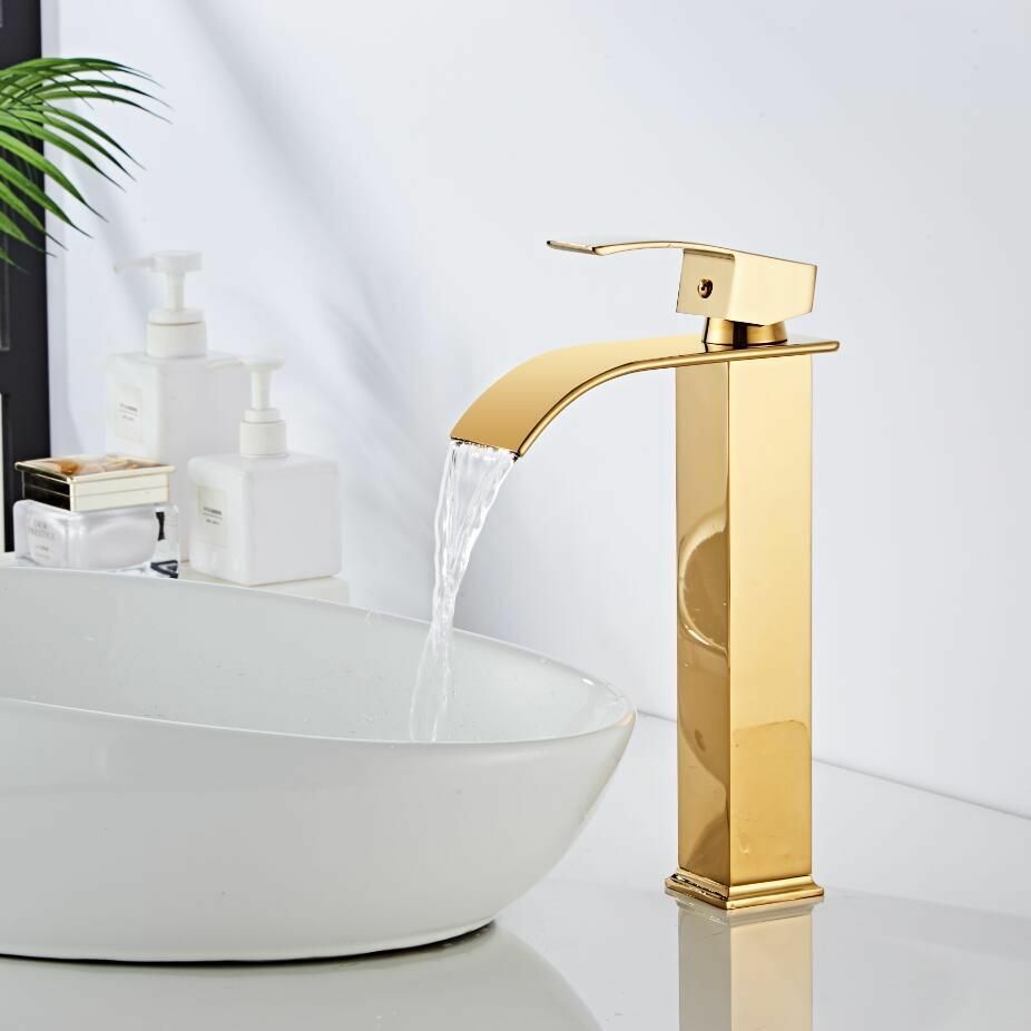 Brehn | Waschtischarmatur Wasserfallarmatur Messing Waschtischarmatur Mischbatterie