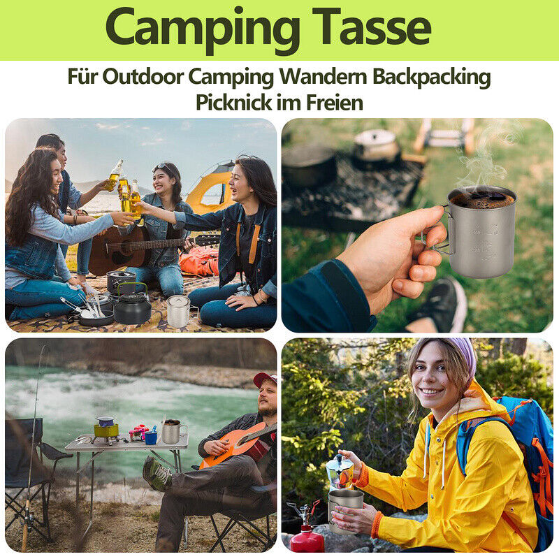 Titan Becher Set mit Besteck Gabeln & Löffel Campingbecher | Brehn