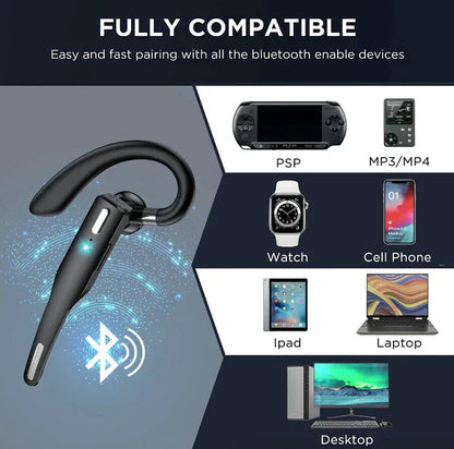 Drahtloses Bluetooth-Ohrhörer mit langer Akkulaufzeit und Geräuschunterdrückung | Brehn