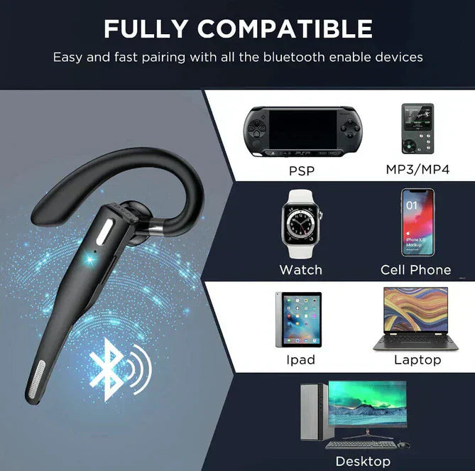 Brehn | Trucker Dual Mic Drahtloses Bluetooth 5.1 Noise Cancelling Headset/Ohrenhörer