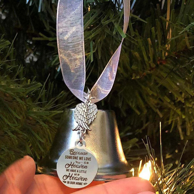 Brehn | 🎄Weihnachtsbaum-Memorial-Ornamente Engel Flügel Glocken Anhänger Hänge-Dekoration