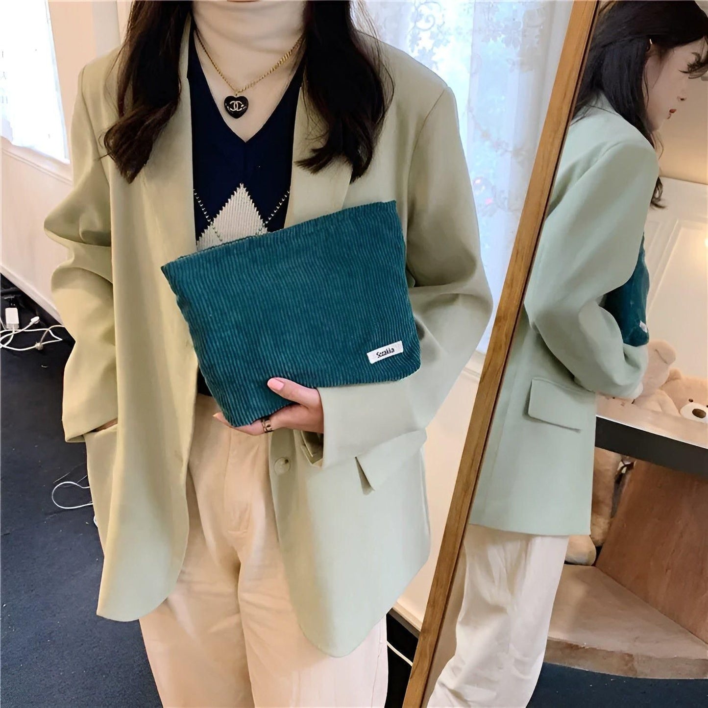 CorduroyGlam Tasche – Geräumige Kosmetiktasche aus Cord