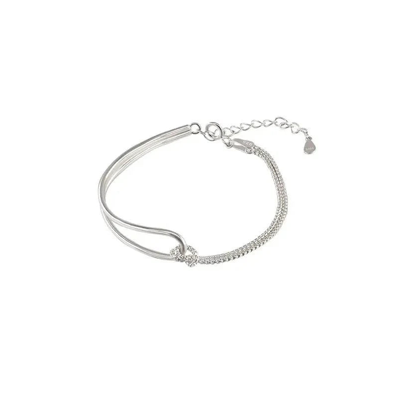 Brehn | S925 Verdrehte Knoten Runde Stabarmband