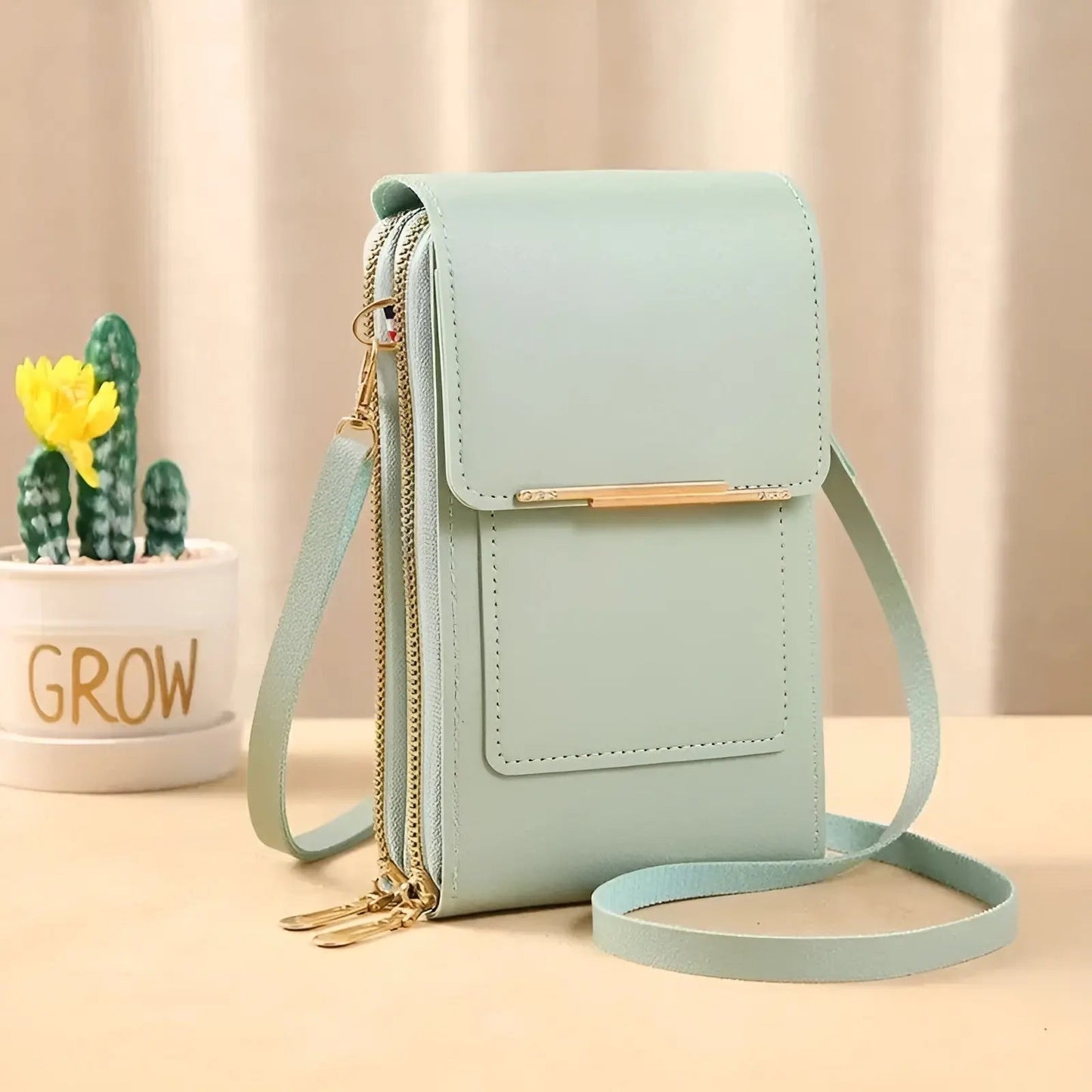 SafeTouch Schultertasche – Weiches Leder mit Diebstahlschutz