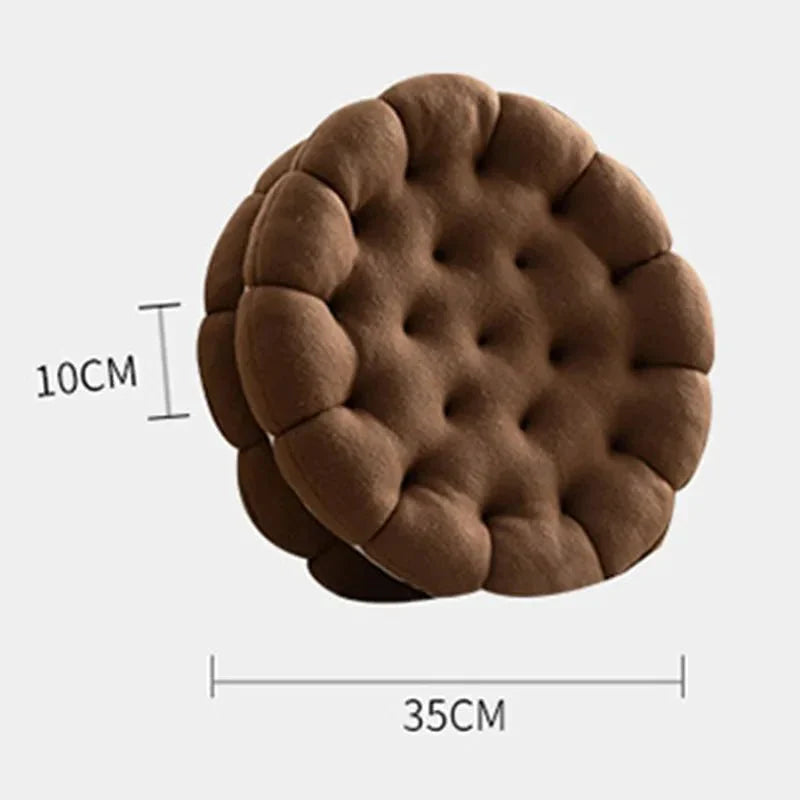 Sandwich Biscuit Sofa Kissen Rund Baumwolle Gewebt Design | Brehn