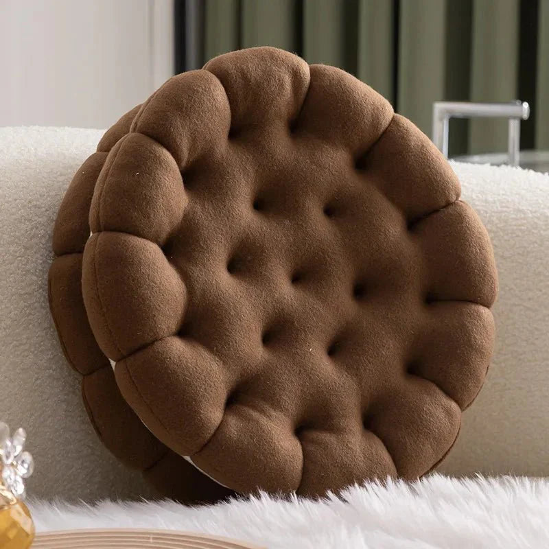 Sandwich Biscuit Sofa Kissen Rund Baumwolle Gewebt Design | Brehn