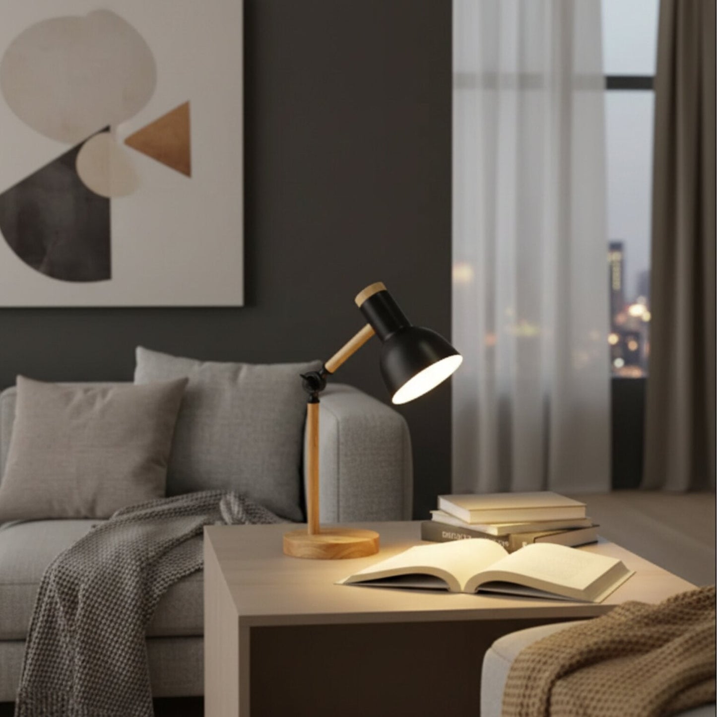 HoutLicht Tischlampe für Schreibtisch | Brehn