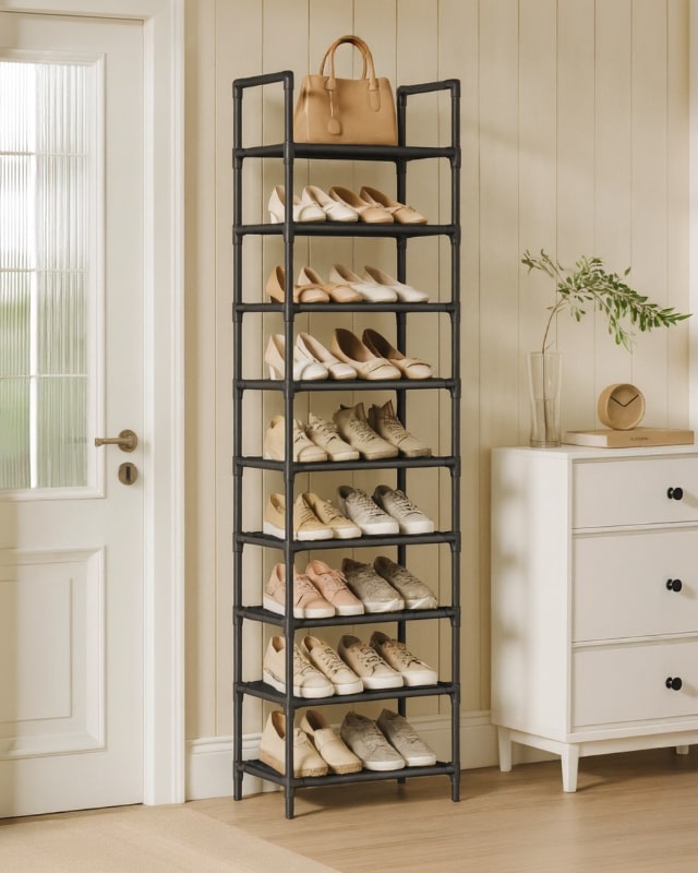 SlimStack Schuhregal 10 Ebenen – Platzsparendes Aufbewahrungssystem | Brehn