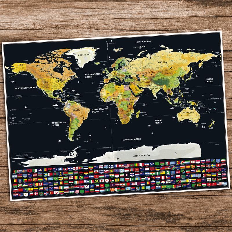 Scratch Off Weltkarte Poster | Brehn