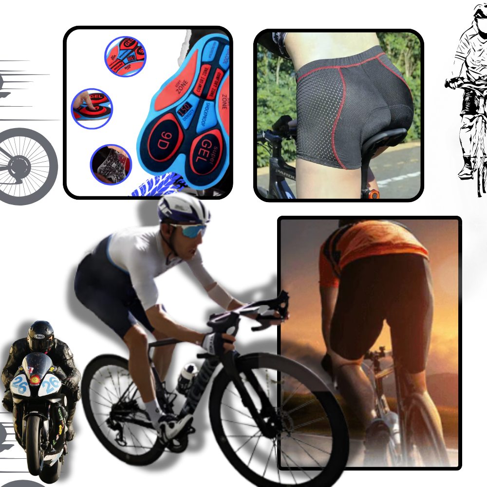 Brehn | Nahtlose gepolsterte Radlerhose