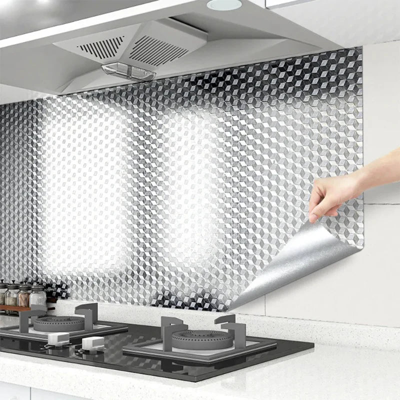 Selbstklebender Aluminium Küchensticker Wasserdicht Öl- und fettbeständiges Wallpaper | Brehn