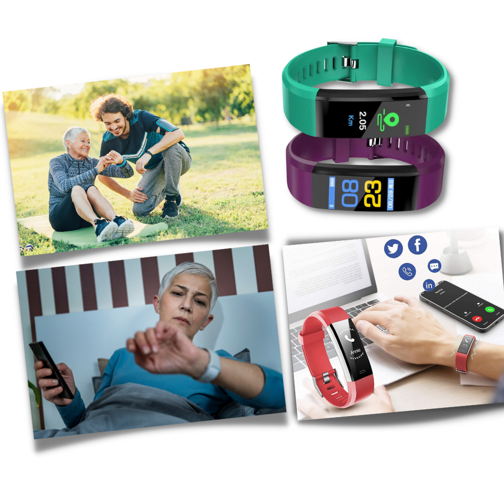 VitaWatch | Senioren-Smartwatch mit Gesundheitsmonitor und großem LED-Bildschirm | Brehn