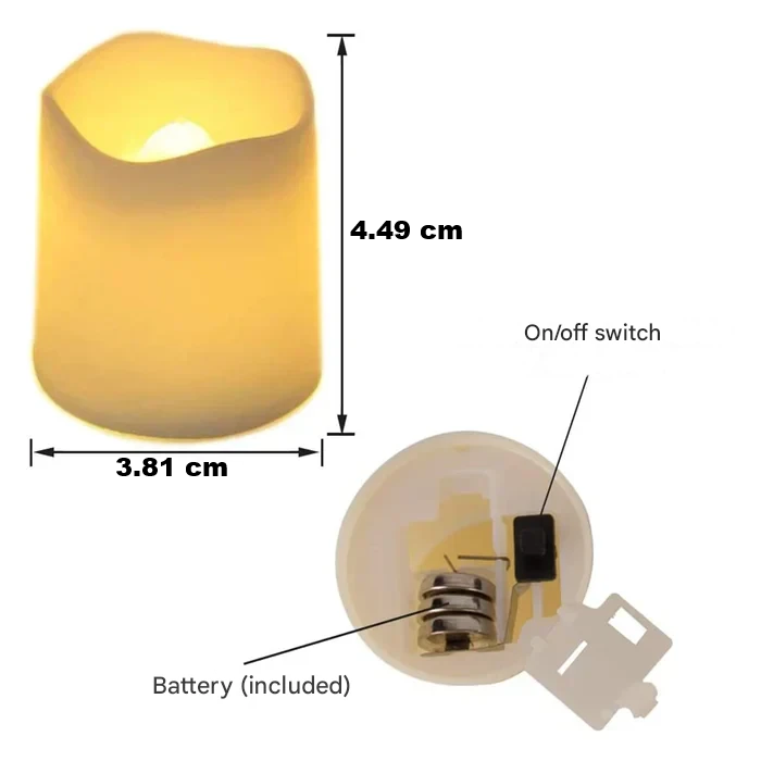 Brehn | Set von 24 LED flammenlosen Kerzen - GlowFlicker
