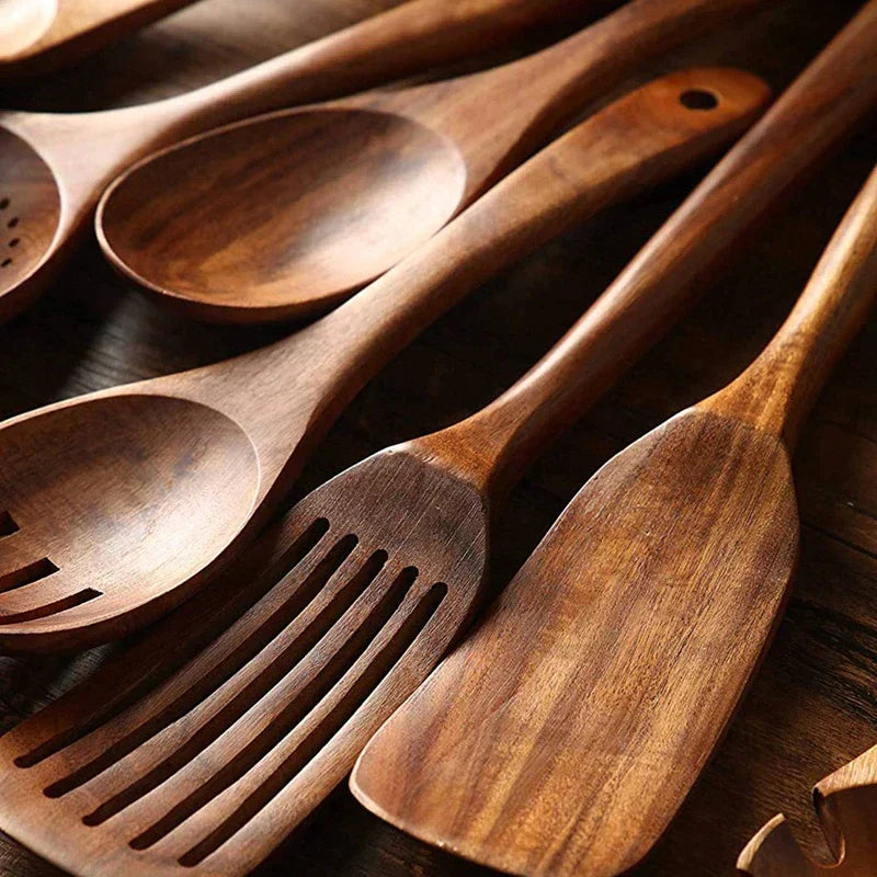 Brehn | Ecochef – Set von Teak Küchenutensilien