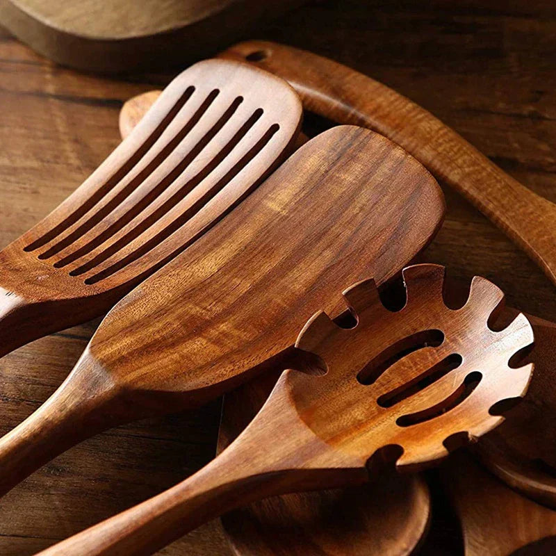 Brehn | Ecochef – Set von Teak Küchenutensilien