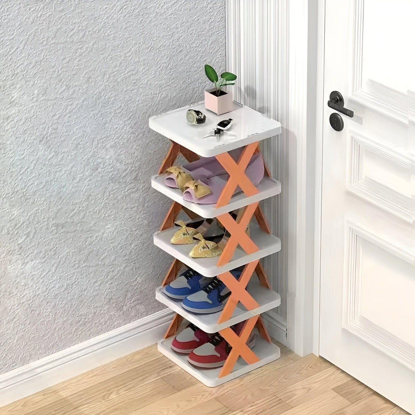 FlexiRack Schuhregal – Multifunktionales, mehrlagiges, faltbares Schuhregal